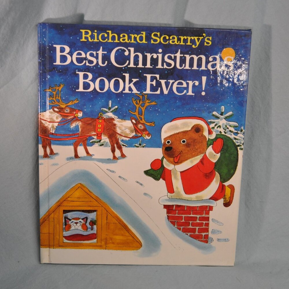 3 for $60 - The Best Christmas Book Ever vintage 1981 Richard Scarry (B9)